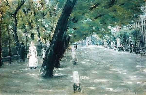 Kirchenallee in St. Georg, Hamburg Oil Painting by Max Liebermann