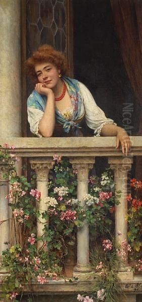 Lovelorn Oil Painting by Eugene de Blaas