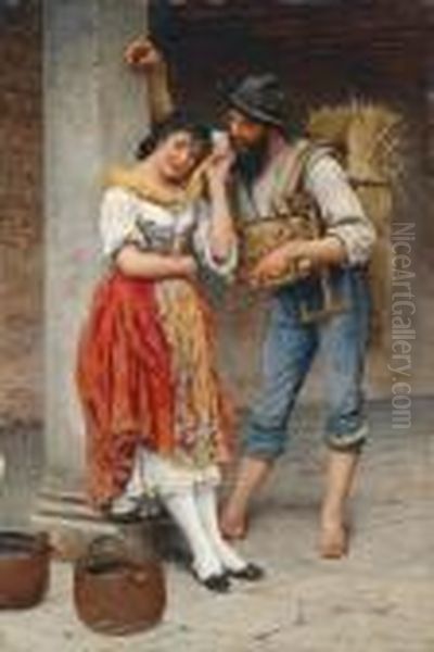 Die Spinne Und Die Fliege Oil Painting by Eugene de Blaas