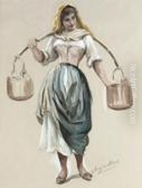 The Waterbearer Oil Painting by Eugene de Blaas