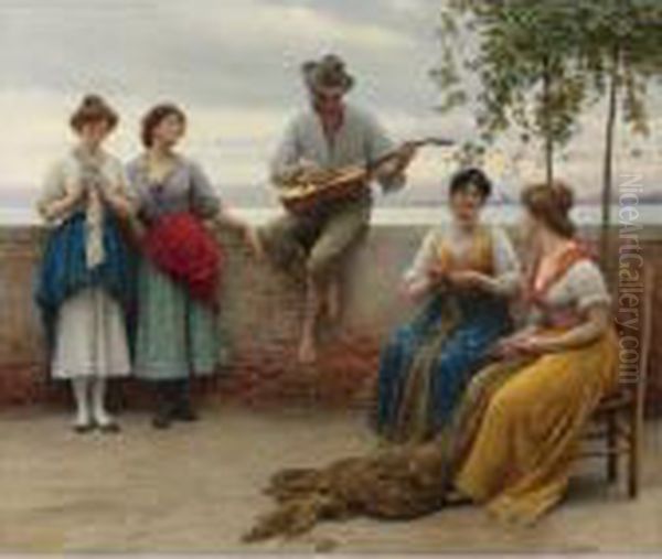 Serenade Oil Painting by Eugene de Blaas