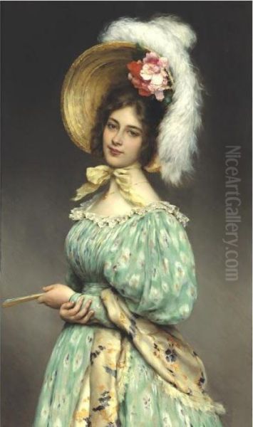 Musette Oil Painting by Eugene de Blaas