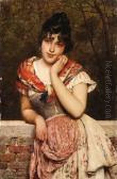 Far Away Thoughts Oil Painting by Eugene de Blaas