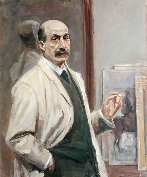 Self Portrait, 1910 Oil Painting by Max Liebermann