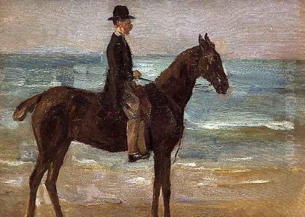 Rider on the Shore Oil Painting by Max Liebermann