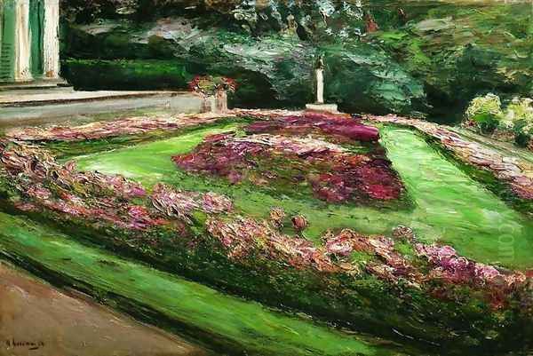 Flower Terrace at Wannsee Oil Painting by Max Liebermann