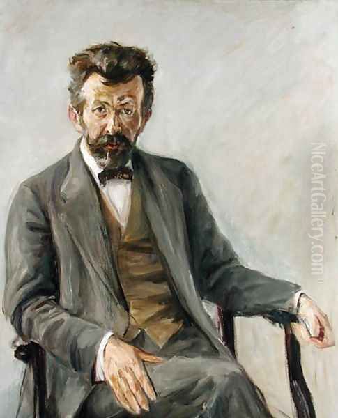 The Poet Richard Dehmel (1863-1920), 1909 Oil Painting by Max Liebermann