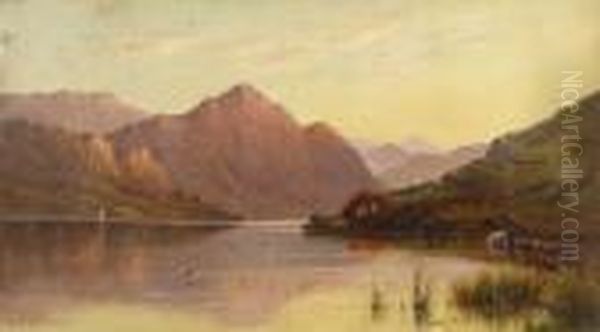 Loch Lomond Oil Painting by Alfred de Breanski