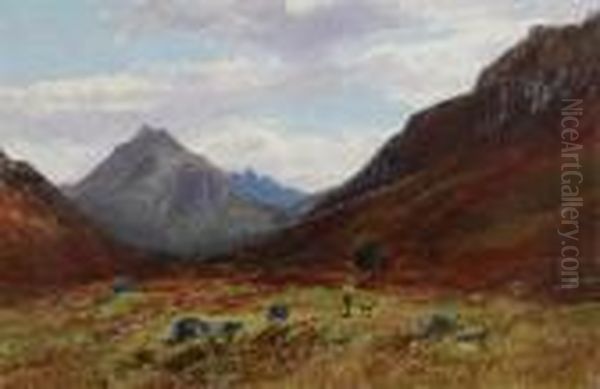 Highland Landscape Oil Painting by Alfred de Breanski