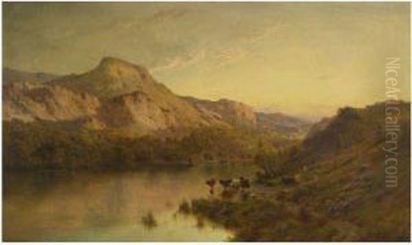 In The Highlands Oil Painting by Alfred de Breanski