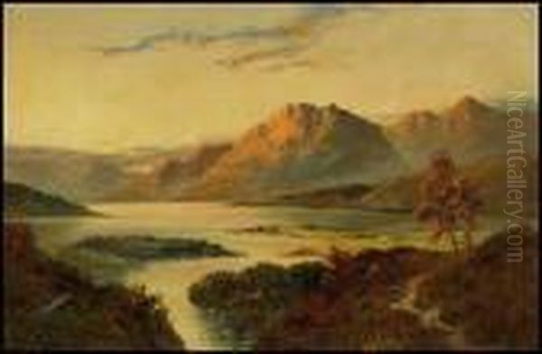 Loch Tay Oil Painting by Alfred de Breanski