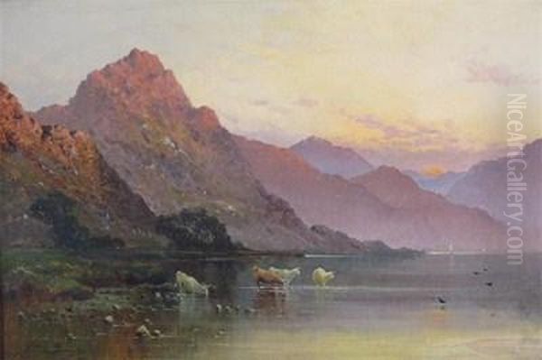 Loch Lomond Oil Painting by Alfred de Breanski