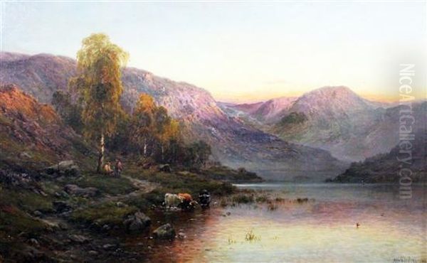 Loch Katrine Oil Painting by Alfred de Breanski