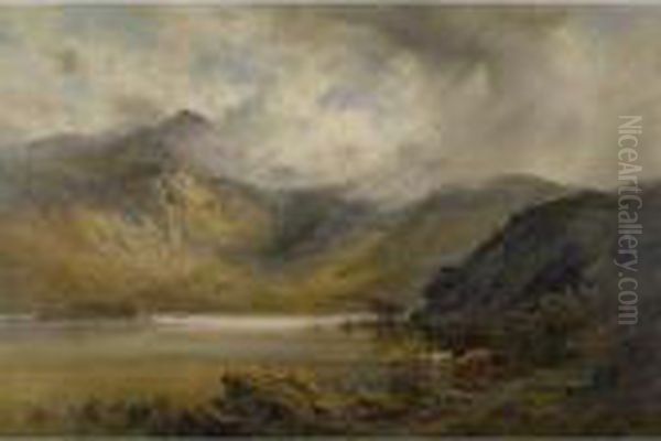 Summer Showers (bealach-nam-bo, Nb) Oil Painting by Alfred de Breanski