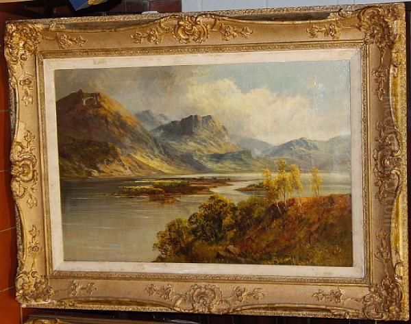 Loch Landscape Oil Painting by Alfred de Breanski