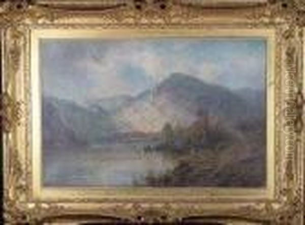 The Head Of Loch Lomond Oil Painting by Alfred de Breanski