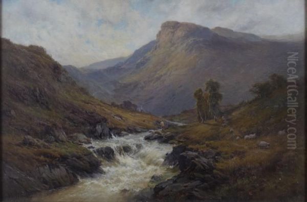 In Glenfinlas N.b Oil Painting by Alfred de Breanski