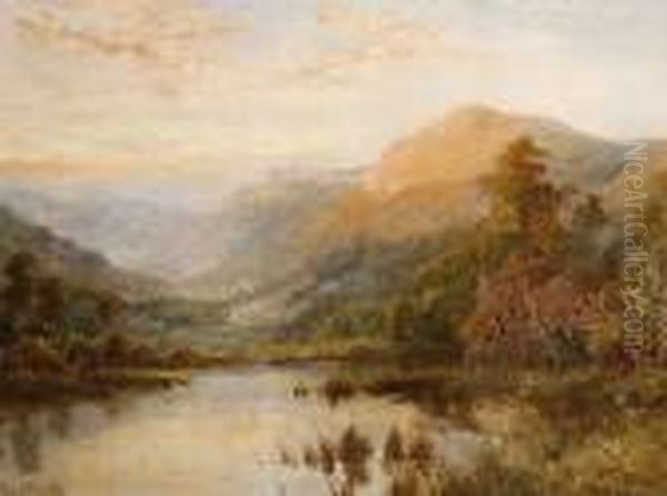 Loch Landscape Oil Painting by Alfred de Breanski