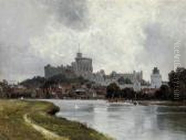 Windsor Castle Oil Painting by Alfred de Breanski