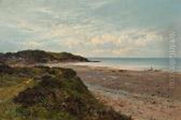 Heysham, Lancastershire Coast Oil Painting by Alfred de Breanski