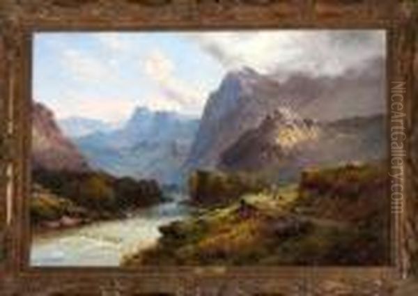 Glencoe Oil Painting by Alfred de Breanski