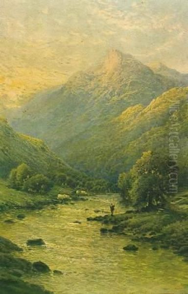 Vue D'une Riviere by Alfred de Breanski