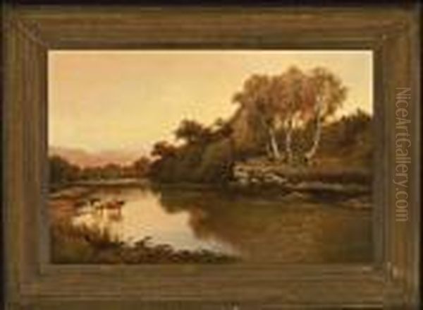 Near Arrochar Oil Painting by Alfred de Breanski