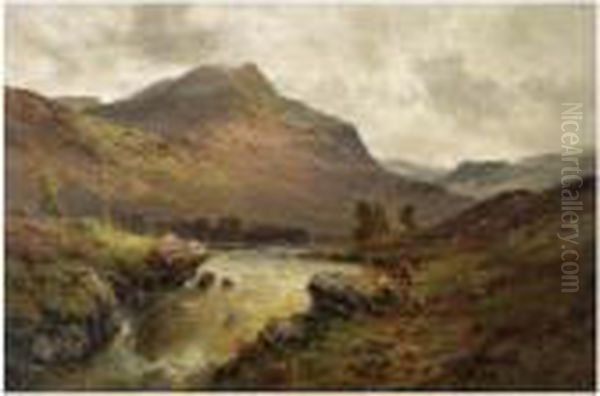 The Falls Of The Tummell Oil Painting by Alfred de Breanski