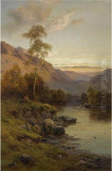 The River Tay Oil Painting by Alfred de Breanski