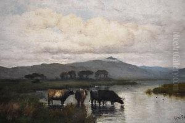 On The Conway, N. Wales Oil Painting by Alfred de Breanski