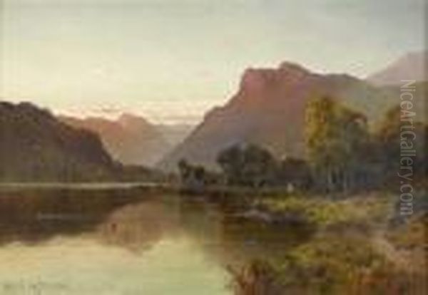 The Falcon Crag, Lodore Oil Painting by Alfred de Breanski