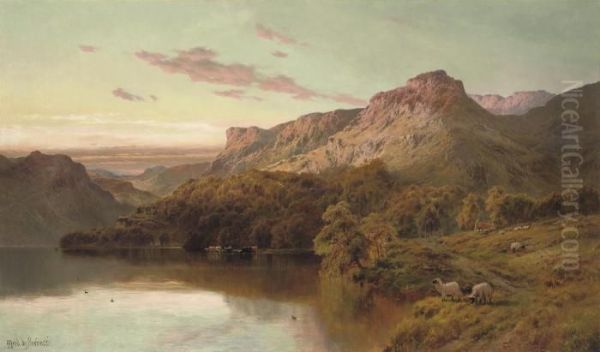 Autumn In The Highlands Oil Painting by Alfred de Breanski