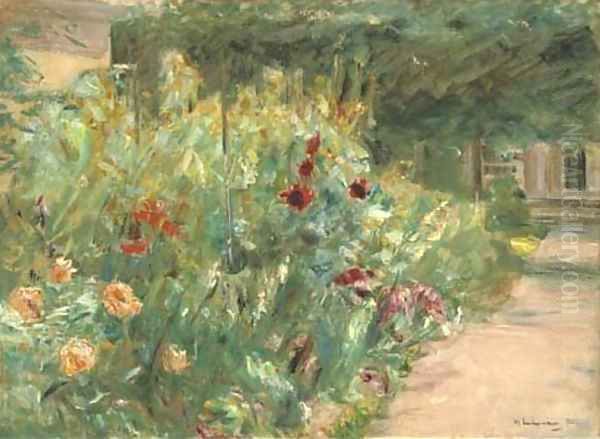 Blumenstauden am Gartnerhauschen nach Osten Oil Painting by Max Liebermann