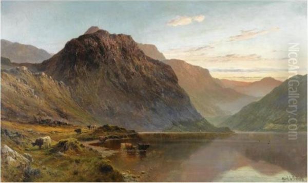 A Shoulder Of Ben Nevis Oil Painting by Alfred de Breanski