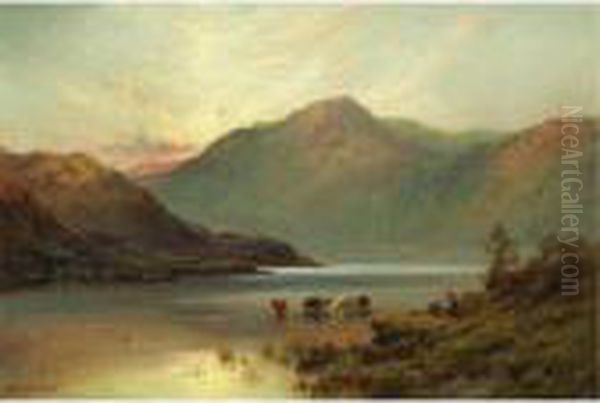 Ben Vorlich At Lochearnhead Oil Painting by Alfred de Breanski