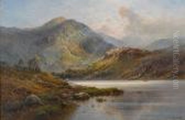 On Loch Lomond Oil Painting by Alfred de Breanski