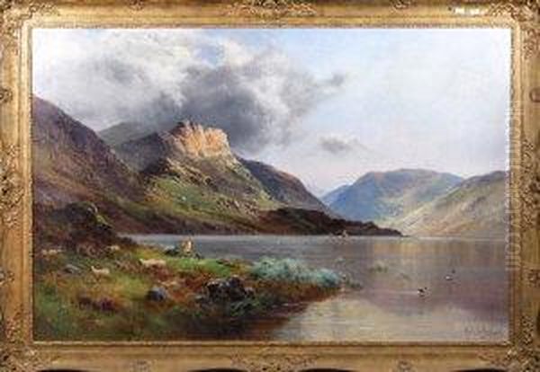 A Passing Storm, Wastwater Oil Painting by Alfred de Breanski