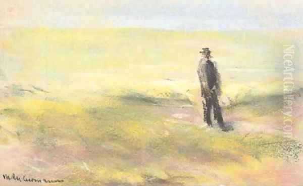 Einsamer Mann auf einer Dutne by Max Liebermann