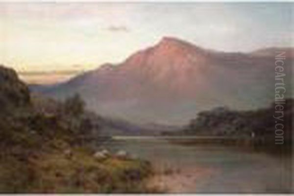 The Quiet Waters Of Loch Lomond Oil Painting by Alfred de Breanski