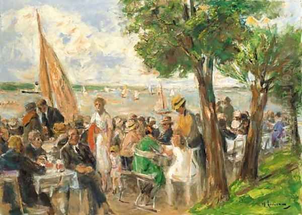 Gartenlokal an der Havel Oil Painting by Max Liebermann