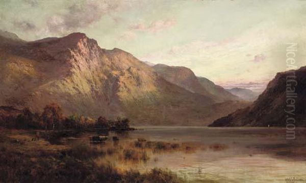 Ben Nevis At Sunset Oil Painting by Alfred de Breanski