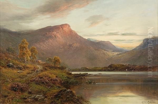 Bealach-nam-lo Oil Painting by Alfred de Breanski