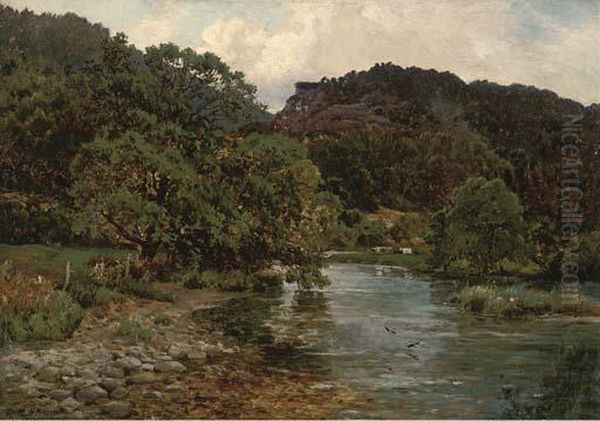 At Bettws-y-coed Oil Painting by Alfred de Breanski