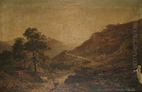 Early Dawn Oil Painting by Alfred de Breanski