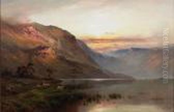 Na-gaar At Sunset Oil Painting by Alfred de Breanski