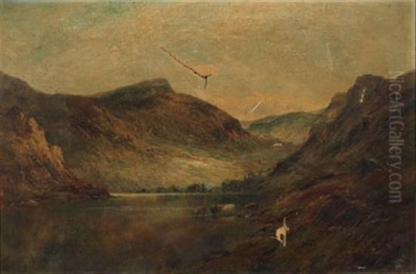 Loch Katerine Oil Painting by Alfred de Breanski