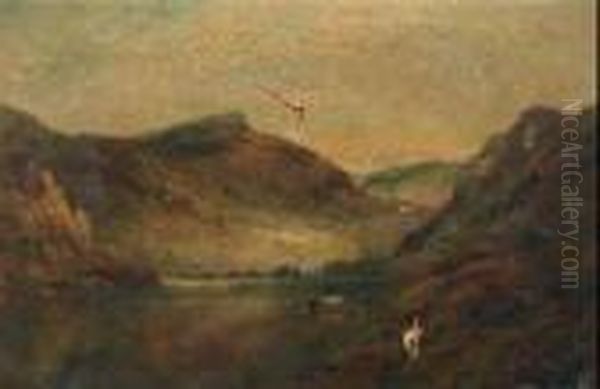 Loch Katrine Oil Painting by Alfred de Breanski