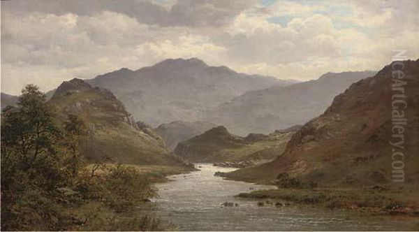 The River Colwyn Oil Painting by Alfred de Breanski