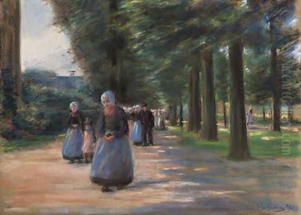 Kirchgang in Laren Oil Painting by Max Liebermann