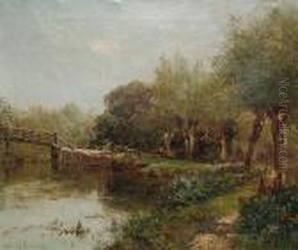 The Mill Stream Oil Painting by Alfred de Breanski